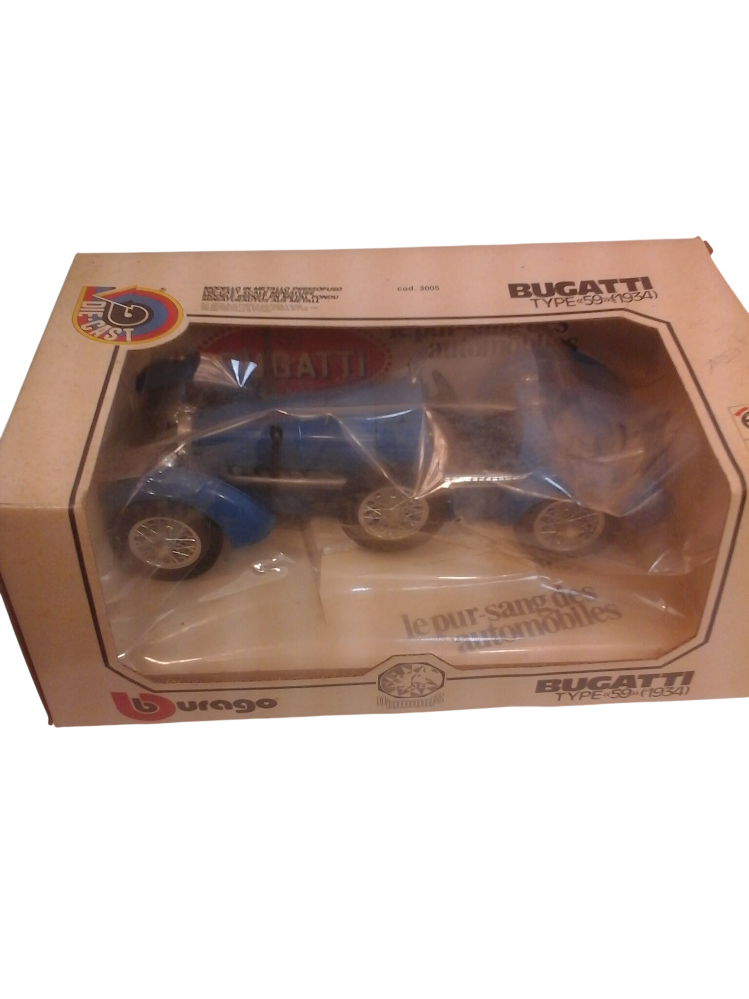 Acheter 1/18 - Burago - Bburago - BUGATTI TYPE 59 - 3005 PREMIERE BOITE / FIRST EDITION Parfait état - 30,00 € 1/18 - Burago - Bburago - BUGATTI TYPE 59 - 3005 PREMIERE BOITE / FIRST EDITION Parfait état reconditionné disponible sur Label Emmaüs