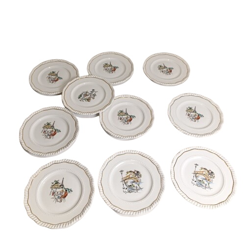 Acheter 10 assiettes décoréés en céramique blanche Très bon état - 10,00 € 10 assiettes décoréés en céramique blanche Très bon état reconditionné disponible sur Label Emmaüs