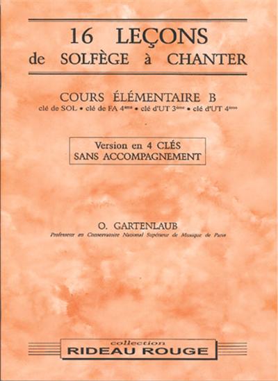 16 LECONS COURS ELEMENTAIRE B 4 CLES État correct - 27,50 € 16 LECONS COURS ELEMENTAIRE B 4 CLES État correct reconditionné disponible sur Fnac