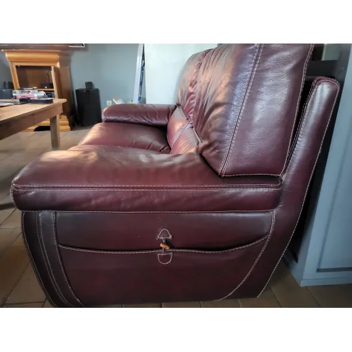 2 canapés en cuir Bon état reconditionné disponible sur Rakuten