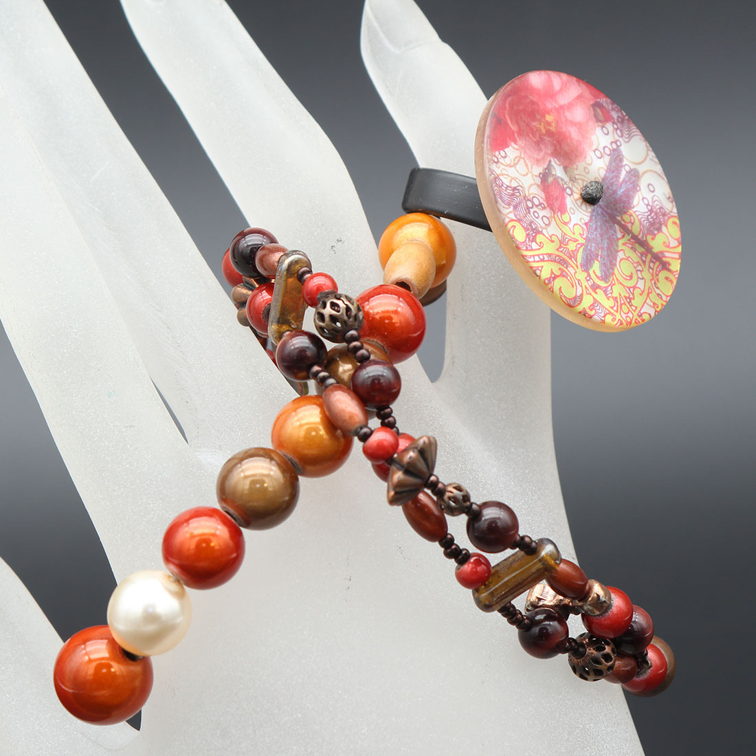 Voir photo 5 de 2 colliers 2 bracelets 1 bague 2 colliers 2 bracelets 1 bague Bon état reconditionné photo 5