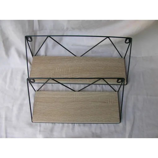 2 ÉTAGÈRES NEUVES MURALES MÈTAL NOIR ET BOIS LOT DE 2 SALON CHAMBRE ETC 12CM/32CM ET 12CM/39,5 CM tbe Bon état reconditionné disponible sur Rakuten