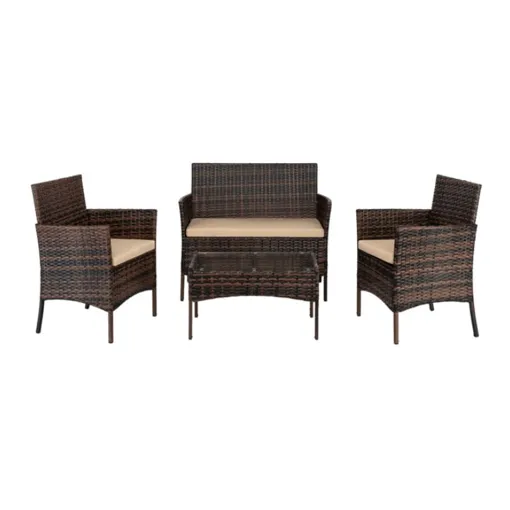 2 Pièces Canapé Personne Et 1 Pc Canapé Deux Places Tressé Et 1 Plusieurs Pièces Service À Thé À Bras Unique, Ensemble De Meubles De Jardin Bon état reconditionné disponible sur Rakuten