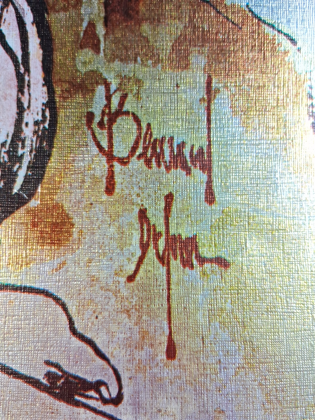 Voir photo 3 de 2 reproductions traitées façon émaux signées dans le style Bernard Buffet 2 reproductions traitées façon émaux signées dans le style Bernard Buffet Bon état reconditionné photo 3