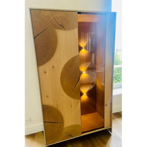 2 Vitrines Equinoxe Mobilier de France en Chaîne et Verre avec Éclairage LED Bon état reconditionné disponible sur Rakuten