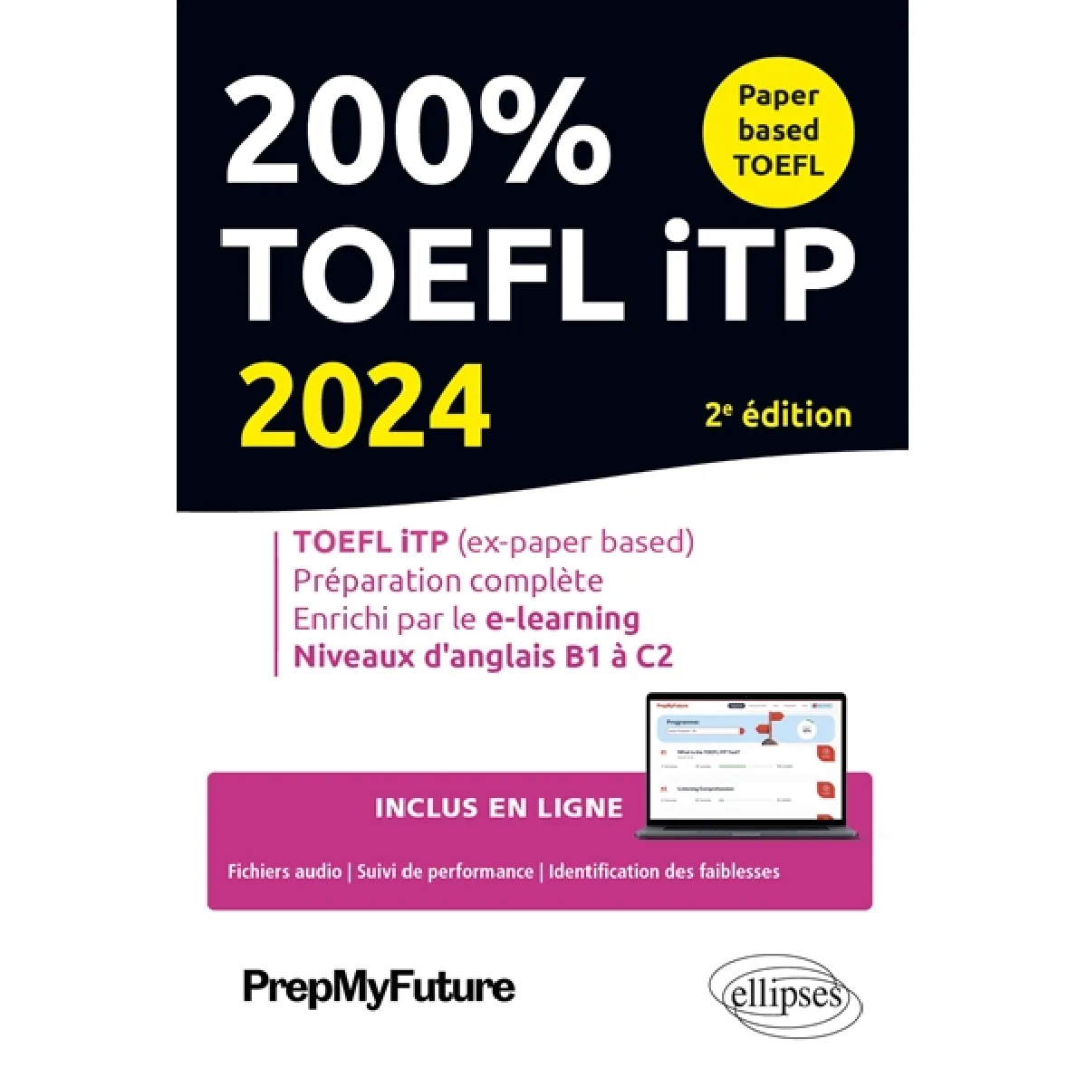 Acheter 200 % TOEFL iTP 2024 : TOEFL iTP (ex-paper based), préparation complète, enrichi par le e-learning : niveaux d'anglais B1 à C2 État correct - 19,04 € 200 % TOEFL iTP 2024 : TOEFL iTP (ex-paper based), préparation complète, enrichi par le e-learning : niveaux d'anglais B1 à C2 État correct N/A (Il ne s'agit pas d'une marque reconditionné disponible sur Rue du Commerce Seconde Vie