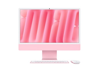 24" écran retina 4,5K 256Go 16 Go RAM Puce M4 CPU 10 cours GPU 10 cours Rose Très bon état Apple reconditionné disponible sur Darty