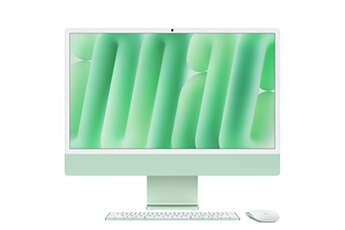 24" écran retina 4,5K 256Go 16 Go RAM Puce M4 CPU 10 cours GPU 10 cours Vert Bon état Apple reconditionné disponible sur Darty