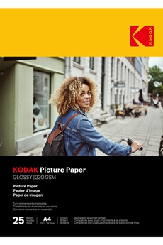 25 feuilles de papier photo 230g/m², brillant Bon état Kodak reconditionné disponible sur Darty | Dero