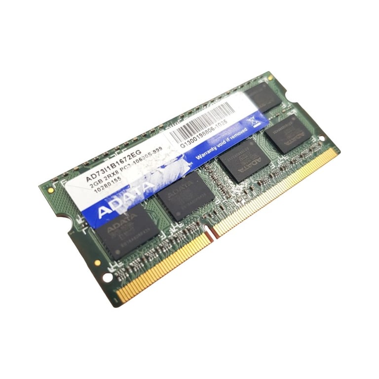 2Go RAM DDR3 AD73I1B1672EG SO-DIMM PC3-10600S 1333MHz 1Rx8 - Très bon état Très bon état - 15,79 € 2Go RAM DDR3 AD73I1B1672EG SO-DIMM PC3-10600S 1333MHz 1Rx8 - Très bon état Très bon état ADATA reconditionné disponible sur Pixmania