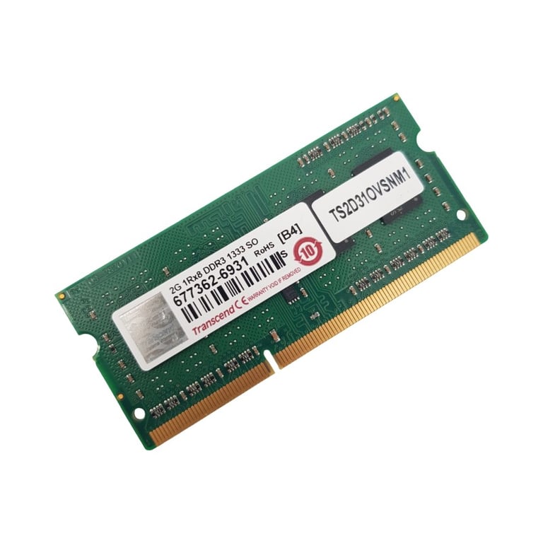 2Go RAM DDR3   DDR3 1333 SO-DIMM PC3-10600 1Rx8 - Très bon état Très bon état Transcend reconditionné disponible sur Pixmania | Dero