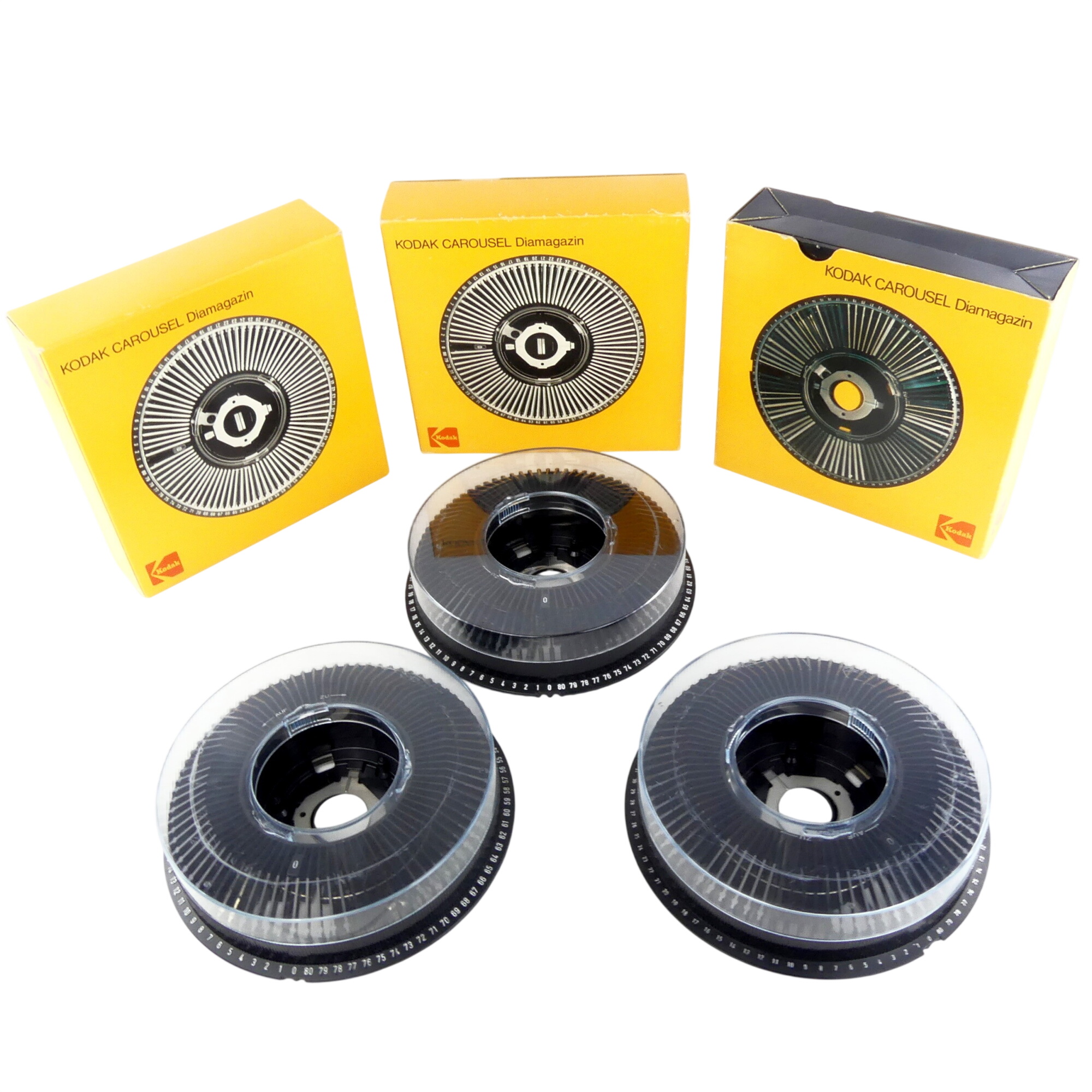 Acheter 3 carrousels de 80 diapositives Kodak 63 221 Bon état - 30,00 € 3 carrousels de 80 diapositives Kodak 63 221 Bon état reconditionné disponible sur Label Emmaüs