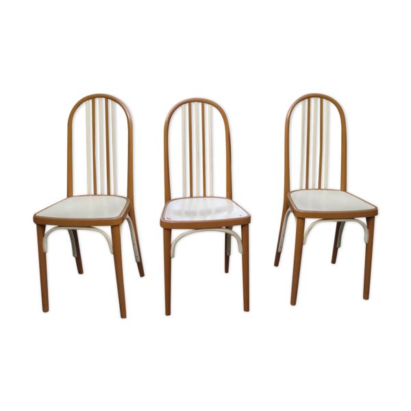 3 chaises Thonet A 643 par Josef Hoffmann pour Thonet Bon état reconditionné (offre indisponible)