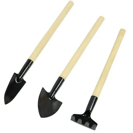 Acheter 3 Mini Outils de Jardinage avec Manches en Bois Râteau Pelle Bêche Outil Pot Plantation de Jardin à main (Blanc) occasion - 14,50 € 3 Mini Outils de Jardinage avec Manches en Bois Râteau Pelle Bêche Outil Pot Plantation de Jardin à main (Blanc) occasion reconditionné disponible sur Rakuten