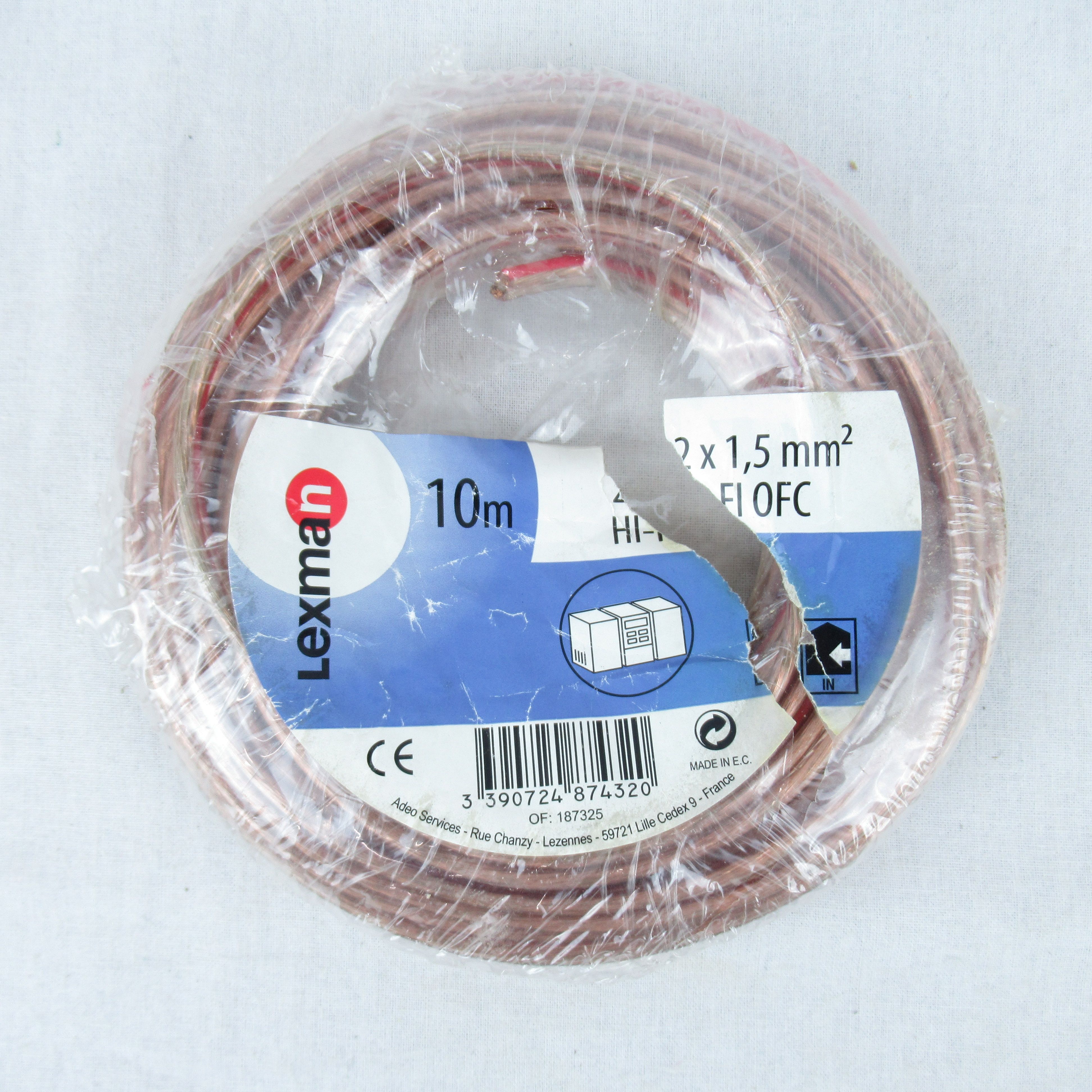 Voir photo 2 de 30 mètres de câble Hi-Fi OFC 2x1.5 mm² - Lexman 30 mètres de câble Hi-Fi OFC 2x1.5 mm² - Lexman bon état reconditionné photo 2