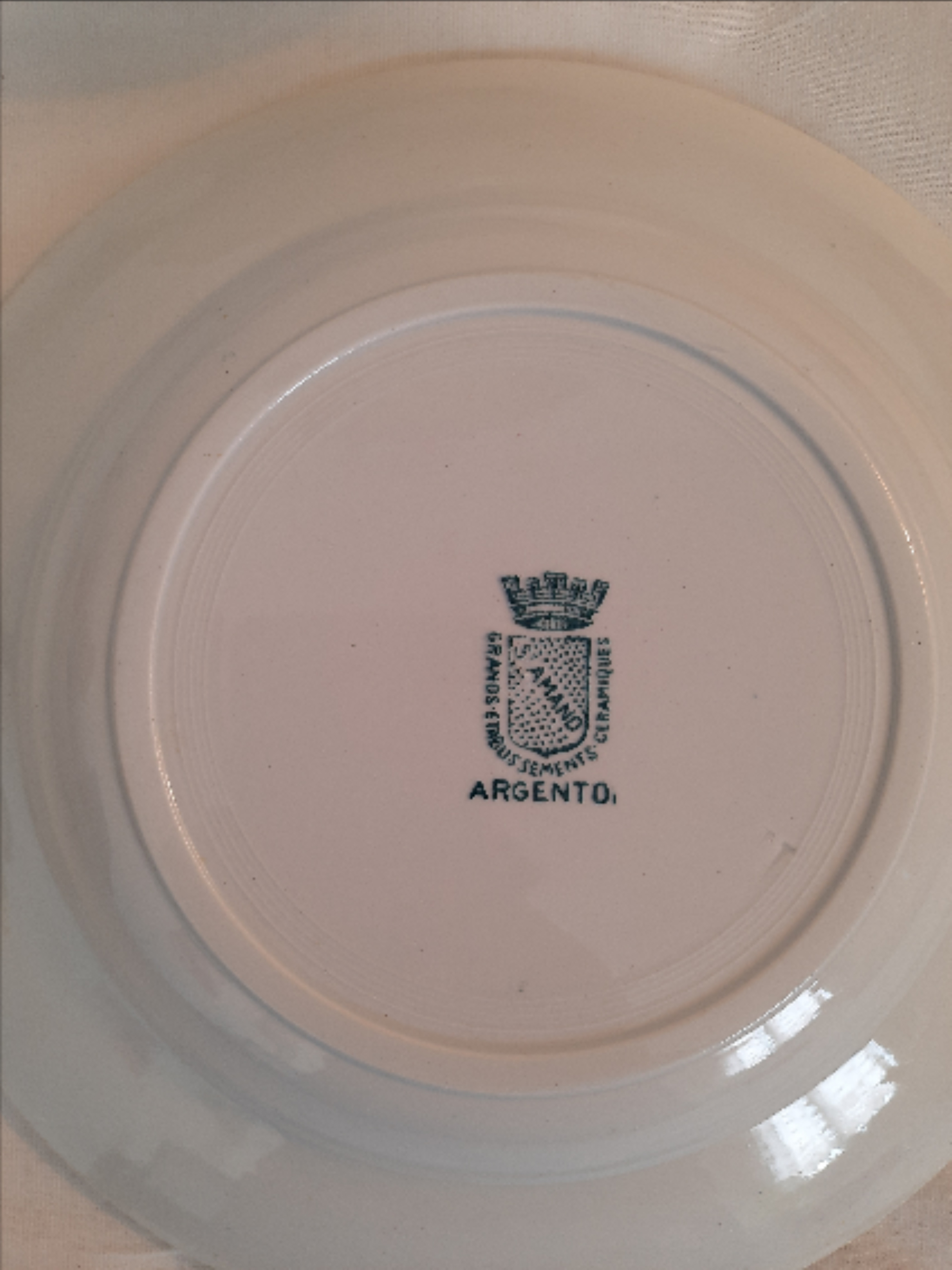 Voir photo 6 de 4 assiettes plates anciennes 4 assiettes plates anciennes État correct reconditionné photo 6