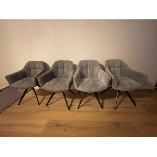 4 Chaises Modernes En Tissu Gris Bon état reconditionné disponible sur Rakuten