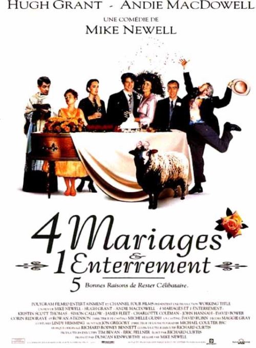 4 Mariages et 1 Enterrement AFFICHE CINEMA ORIGINALE État correct N/A reconditionné disponible sur Fnac