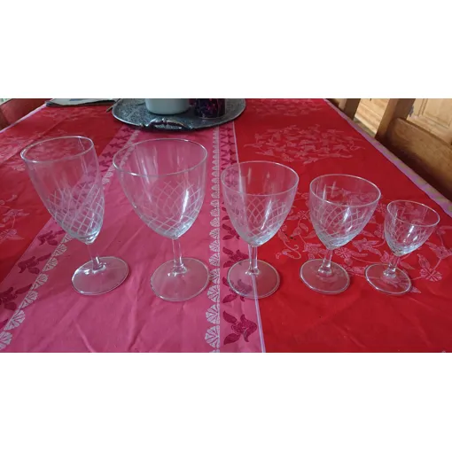 43 Verres Anciens Cristal De Type Baccarat occasion reconditionné disponible sur Rakuten