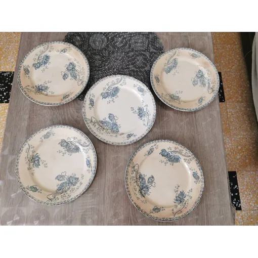 5 Assiettes Plates Anciennes. Roya U&amp;C. Sarguemines occasion reconditionné disponible sur Rakuten