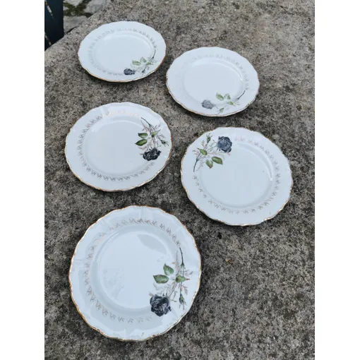 5 Assiettes Plates Dessert. Atelier D'art D'annet. occasion reconditionné disponible sur Rakuten
