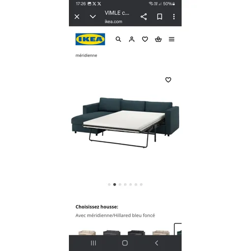 500€ Canapé angle avec coffre de rangement convertible avec matelas 140-200 et méridienne. 3 places. Velour bleu foncé. Excellent état. Acheté 1700€ il y a 18 mois chez Ikea. Bon état reconditionné disponible sur Rakuten