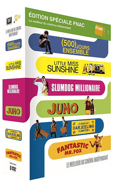 (500) jours ensemble - Little Miss Sunshine - Juno - Slumdog Millionaire - A bord du Darjeeling - Fantastic Mr. Fox - Coffret - Edition Spéciale Fnac État correct reconditionné disponible sur Fnac