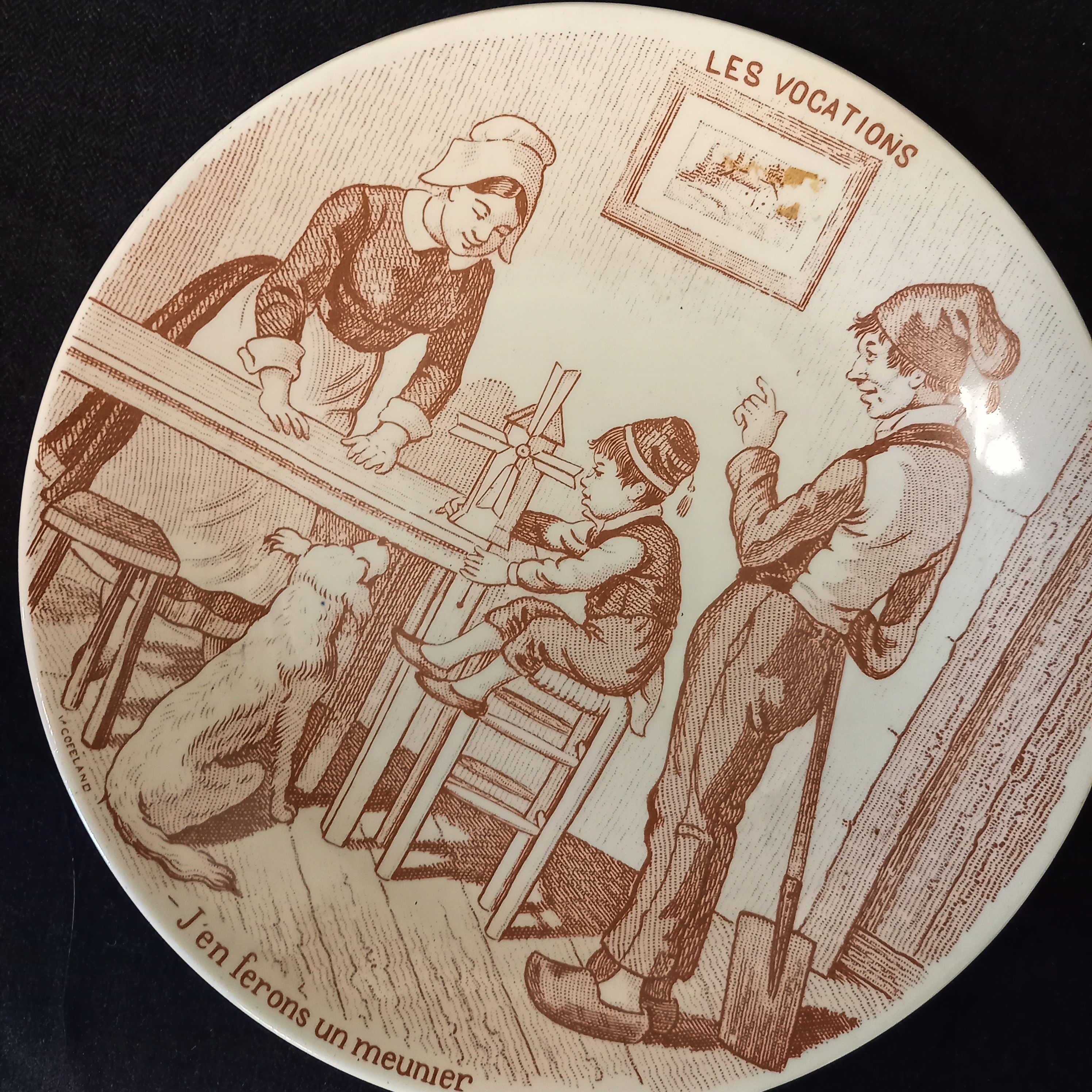 Voir photo 7 de 6 Ancienne assiette parlante Sarreguemines "les vocation" 6 Ancienne assiette parlante Sarreguemines "les vocation" Bon état reconditionné photo 7