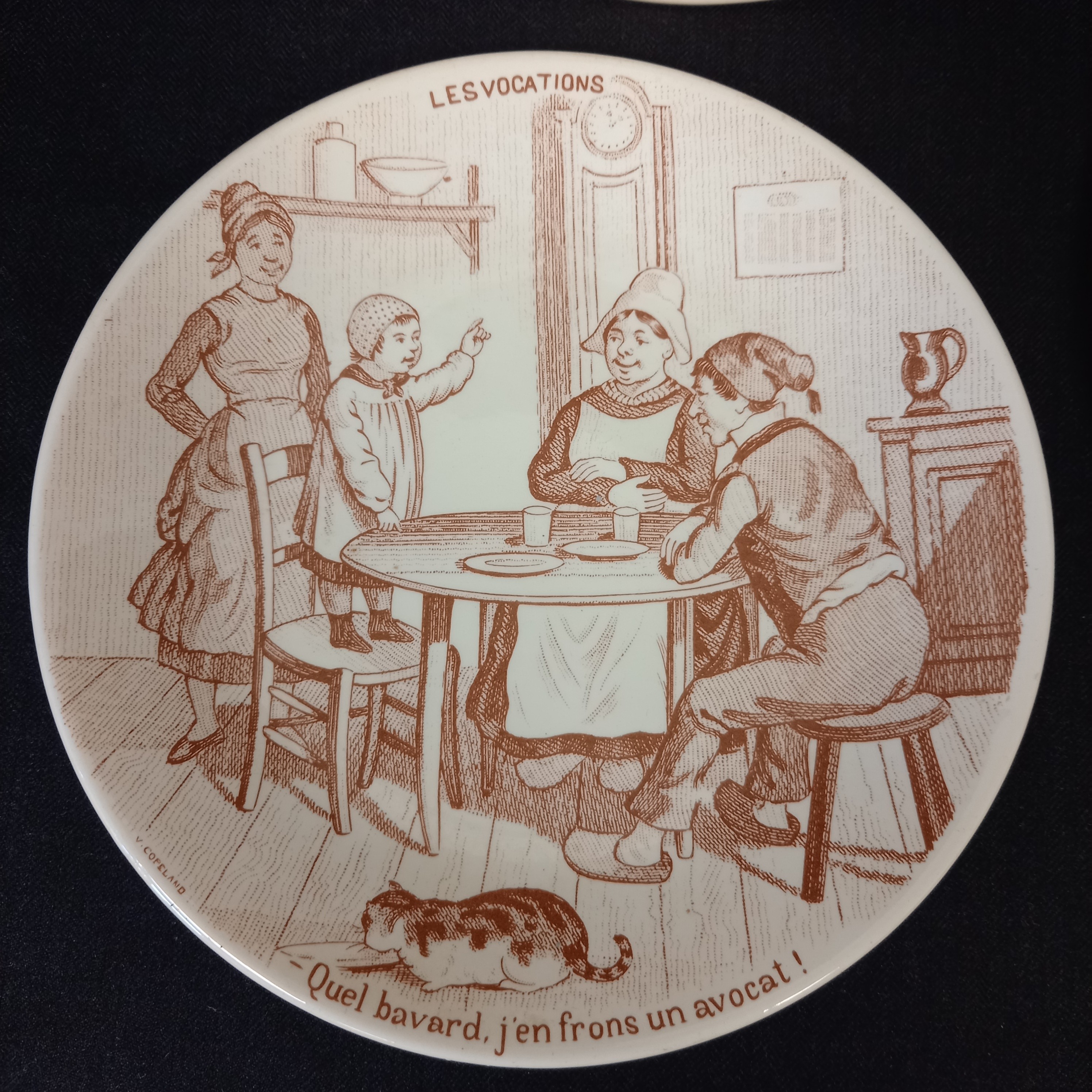 Voir photo 8 de 6 Ancienne assiette parlante Sarreguemines "les vocation" 6 Ancienne assiette parlante Sarreguemines "les vocation" Bon état reconditionné photo 8
