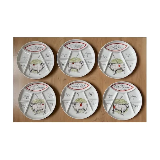 6 Assiettes À Fondue Bourguignonne Style Bistro, Porcelaine De Paris Auteuil Bon état reconditionné disponible sur Rakuten