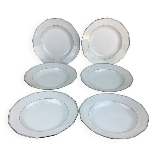 6 Assiettes creuses Porcelaine Limoges France Bon état reconditionné (offre indisponible)