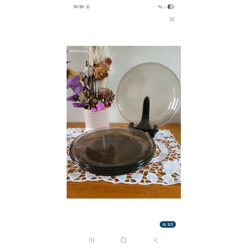 6 Assiettes Plates Grises occasion reconditionné disponible sur Rakuten