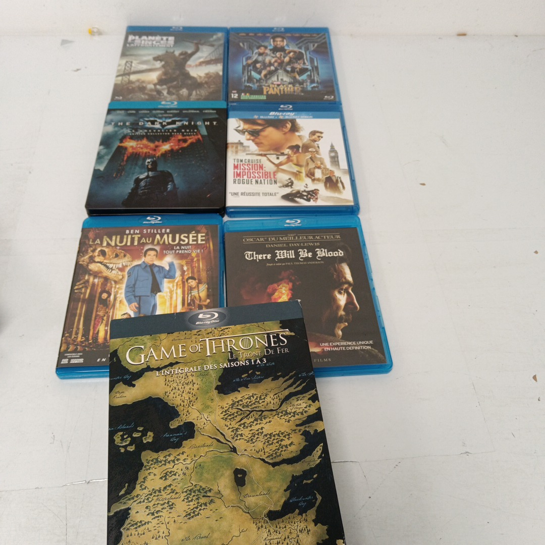 Voir photo 2 de 6 Blu-ray divers + coffret Games of trône 6 Blu-ray divers + coffret Games of trône Très bon état reconditionné photo 2