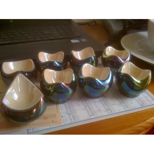 6 Coquetiers En Faience Et Un Double occasion reconditionné disponible sur Rakuten