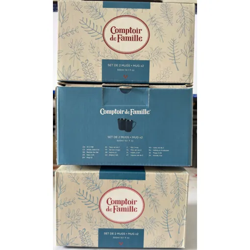 : 6 Mugs Bleus Foncés - Porcelaine - 300 Ml - Marque : Comptoir De Famille occasion reconditionné disponible sur Rakuten