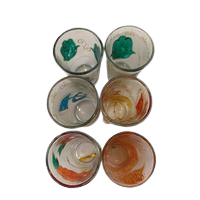 Voir photo 3 de 6 Verres à thé décorés à la main 6 Verres à thé décorés à la main Bon état reconditionné photo 3