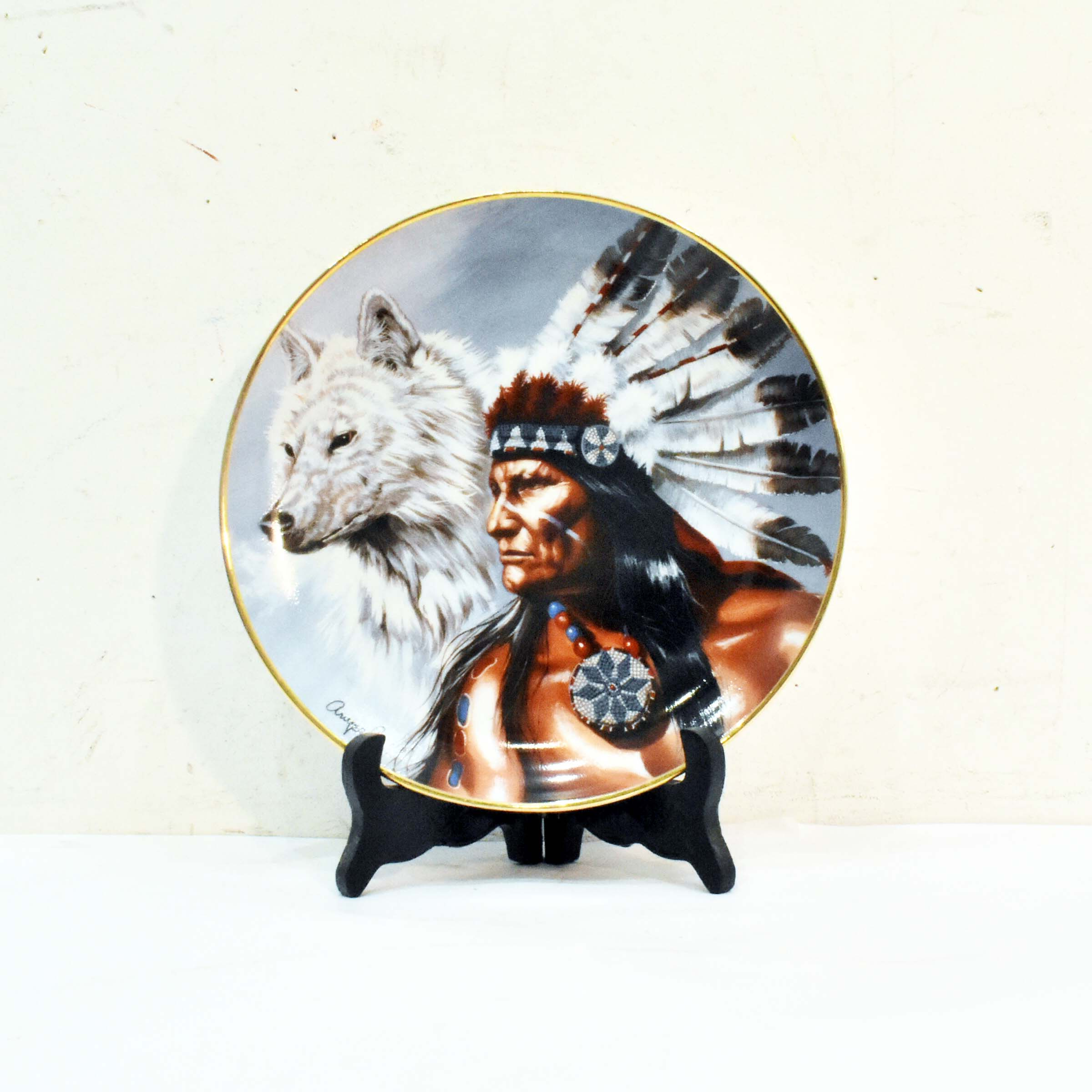Voir photo 23 de 7 Assiettes Murales - Les Indiens Nord Américains - Porcelaine Fine Franklin Mint® 7 Assiettes Murales - Les Indiens Nord Américains - Porcelaine Fine Franklin Mint® Très bon état reconditionné photo 23