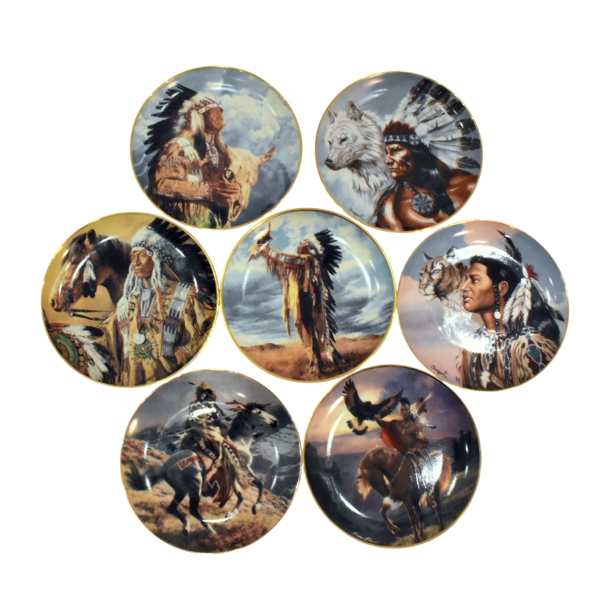 Acheter 7 Assiettes Murales - Les Indiens Nord Américains - Porcelaine Fine Franklin Mint® Très bon état - 55,00 € 7 Assiettes Murales - Les Indiens Nord Américains - Porcelaine Fine Franklin Mint® Très bon état reconditionné disponible sur Label Emmaüs
