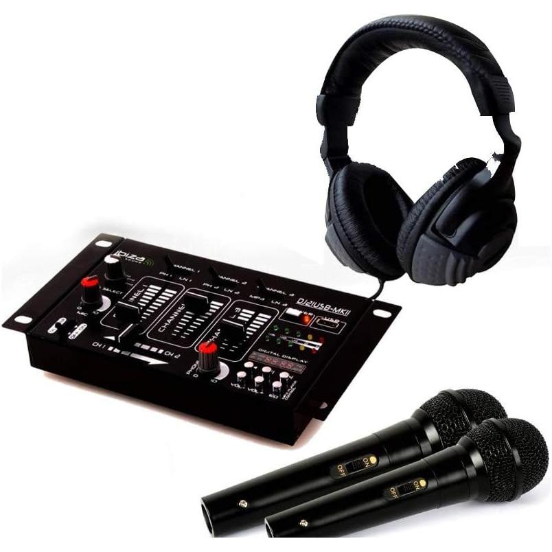 Accessoires audio Ibiza Sound Kit Table de Mixage DJ21 USB Bluetooth + Casque SONO DJ + 2 Micros Reconditionné - 106,99 € Accessoires audio Ibiza Sound Kit Table de Mixage DJ21 USB Bluetooth + Casque SONO DJ + 2 Micros Reconditionné Ibiza Sound reconditionné disponible sur Backmarket