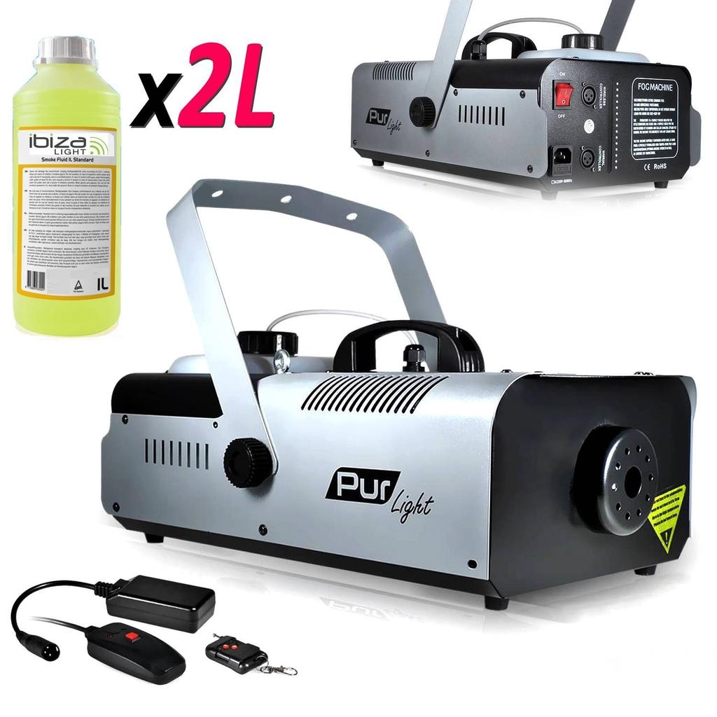 Accessoires audio Pur Light Machine à fumée Pro Sono 1200W + Etrier de fix + 2 télécommandes NEWARK1200 + 2L Liquide Reconditionné N/A reconditionné disponible sur Backmarket