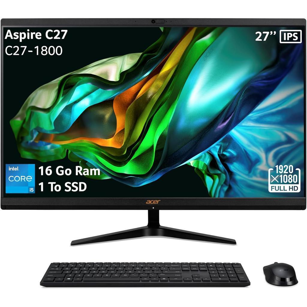 Acer Aspire C27-1800 27" Core i5 2 GHz - SSD 1 TB - 16GB QWERTY - Espagnol Reconditionné - 643,50 € Acer Aspire C27-1800 27" Core i5 2 GHz - SSD 1 TB - 16GB QWERTY - Espagnol Reconditionné Acer reconditionné disponible sur Backmarket