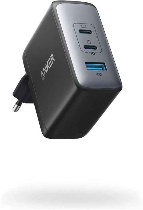 Adaptateur secteur Anker 736 (Nano II) 100 Watt 2.1 A IQ 3.0 3 connecteurs de sortie (USB, 2 x USB-C) État correct reconditionné disponible sur Fnac