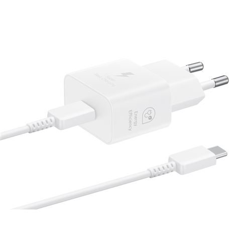 Adaptateur secteur Samsung EP-T2510 avec câble 25 W Blanc État correct Samsung reconditionné disponible sur Fnac
