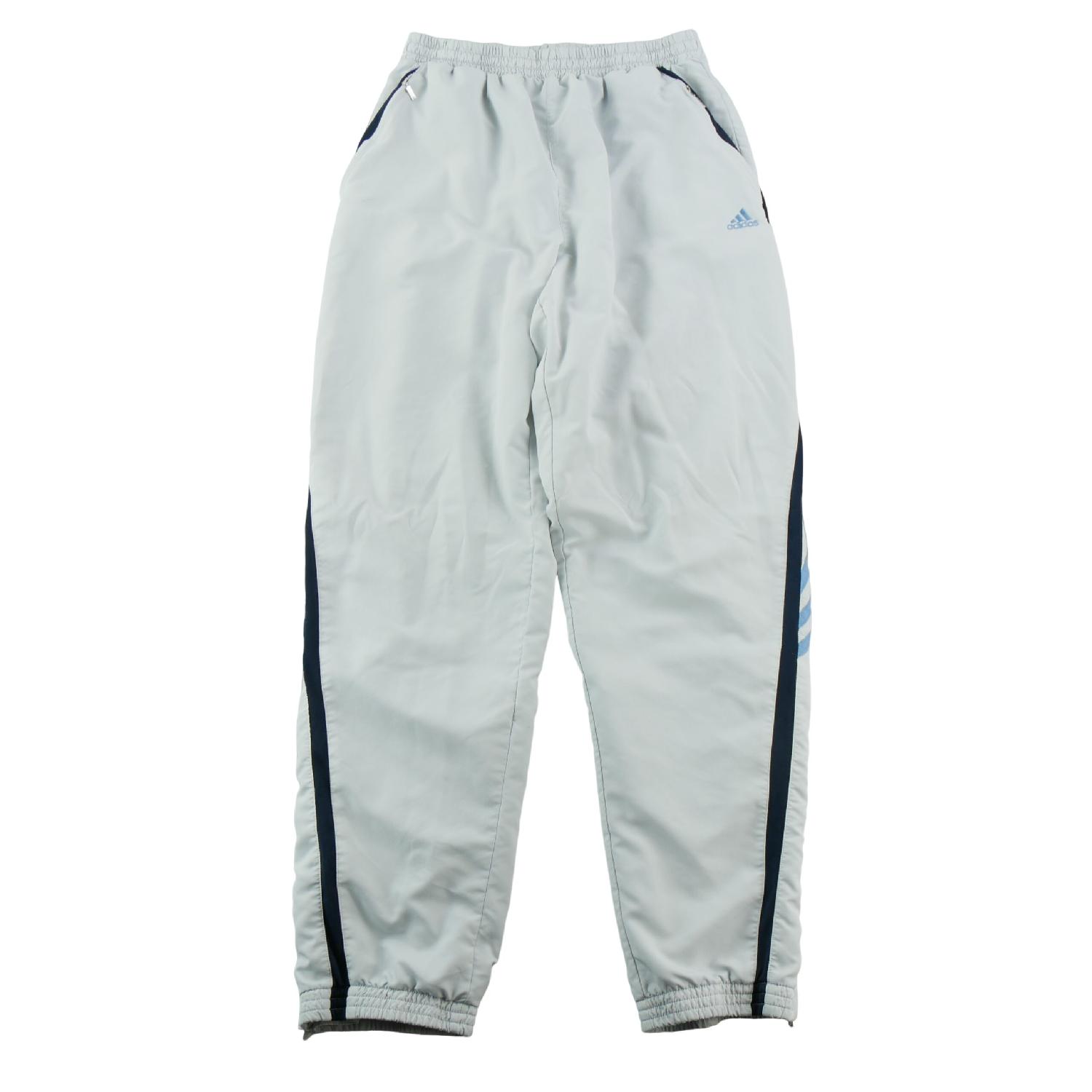 Adidas Jogging Climacool Y2K 3 bandes bleu clair Bas zippés Homme Taille M Blanc #QWE0730 Très bon état Adidas reconditionné disponible sur Sporteed