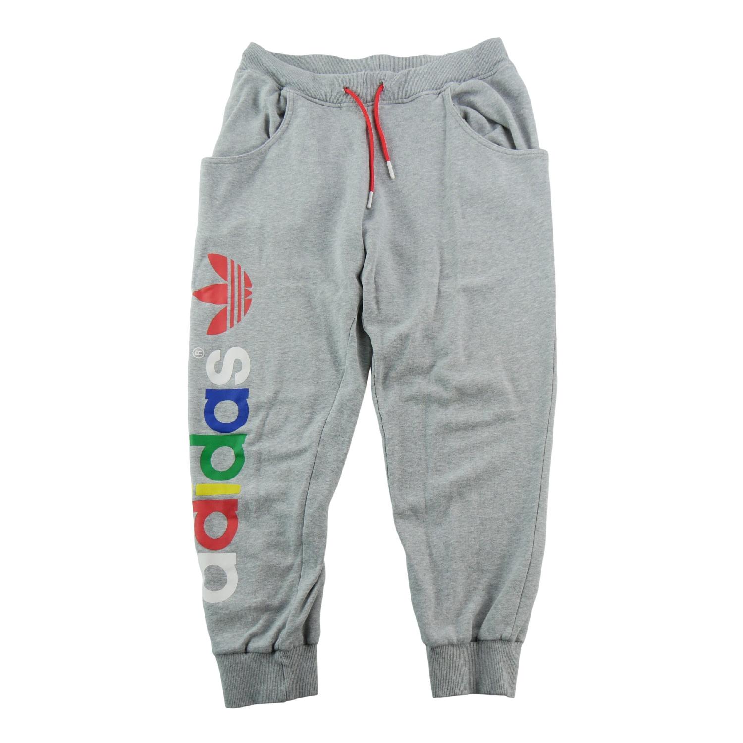 Adidas Jogging Trefoil multicolore Logo vertical Jogging fuselé Originals Homme Taille M Très bon état Adidas reconditionné disponible sur Sporteed