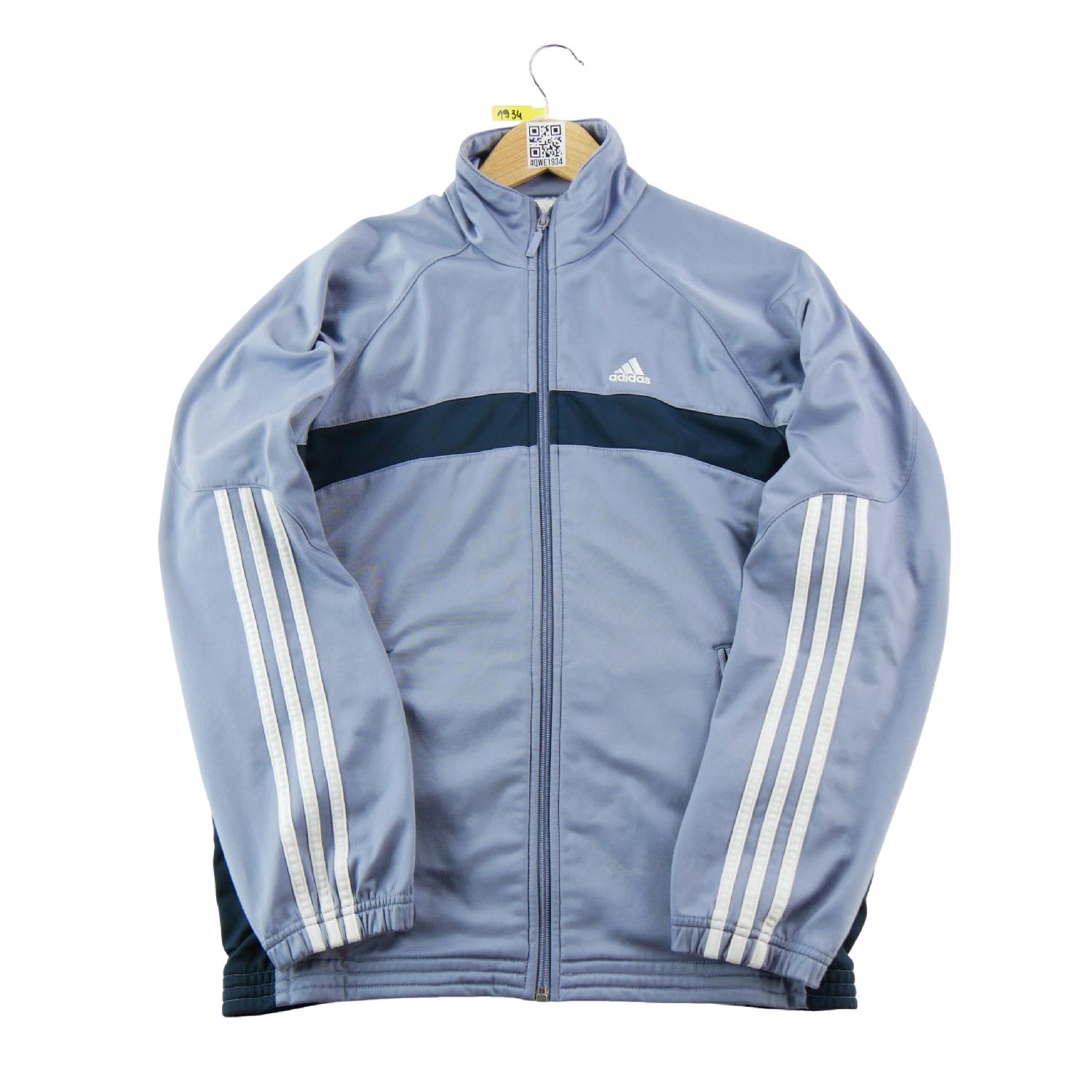 Adidas Veste de survêtements Y2K Logo brodé dos Zip intégral Homme Taille S Bleu #QWE1934 Très bon état Adidas reconditionné disponible sur Sporteed