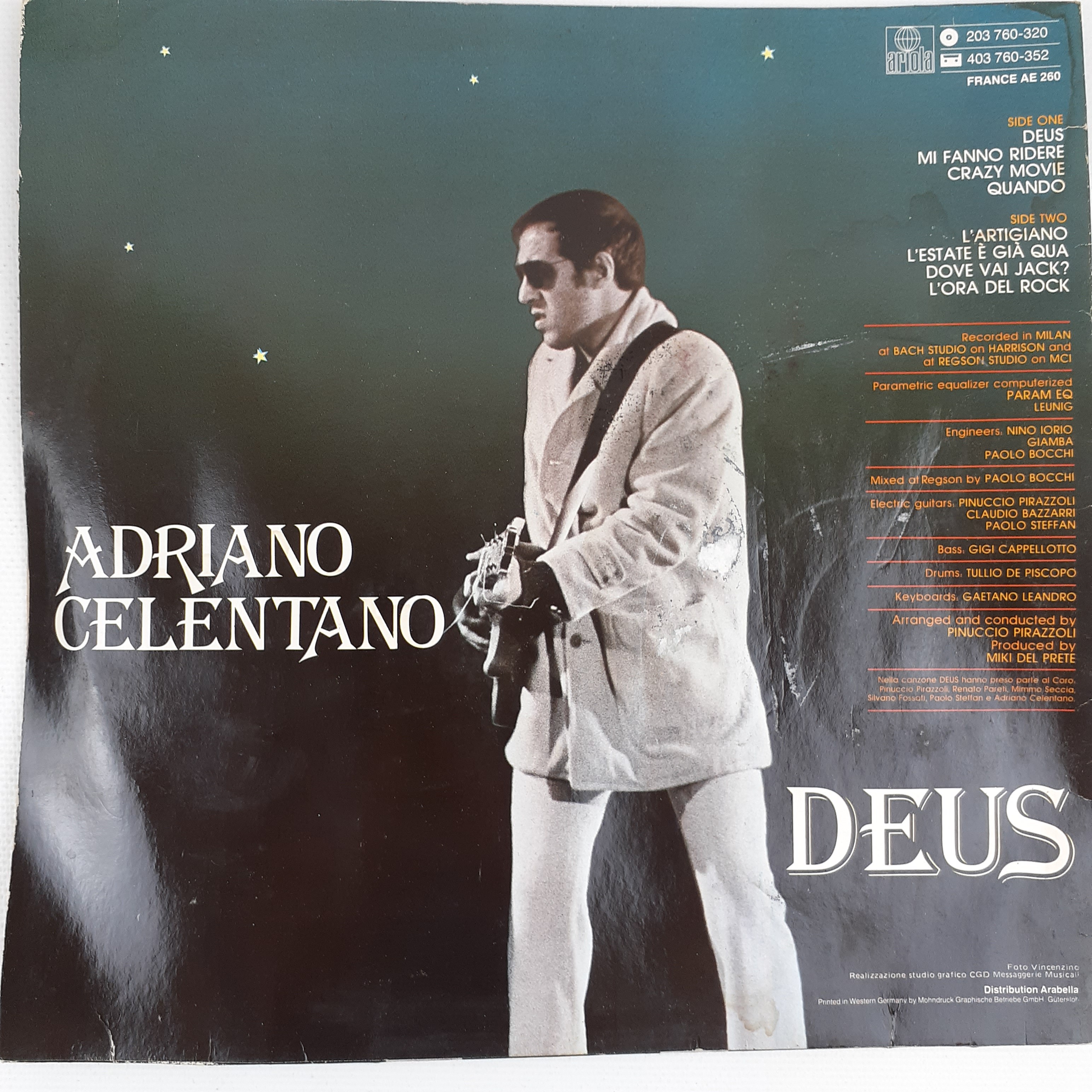 Voir photo 4 de Adriano Celentano – Deus - 1981 Adriano Celentano – Deus - 1981 Très bon état reconditionné photo 4