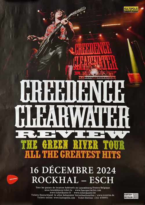 Affiche - Creedence Clearwater Review - The Green River Tour 2024 - 80x120cm État correct N/A reconditionné disponible sur Fnac