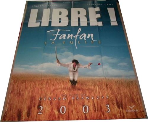 Affiche de Cinéma Originale - FanFan la Tulipe - 2003 - Pénélope Cruz - 116x158cm État correct reconditionné disponible sur Fnac