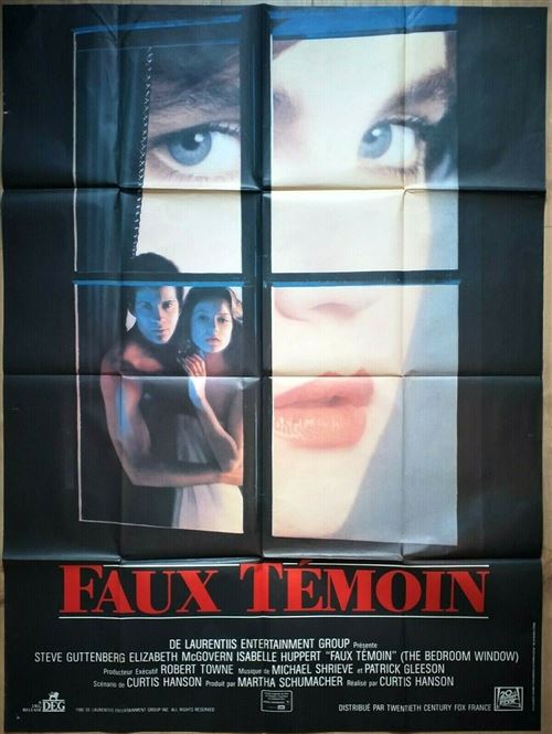 Affiche de Cinéma Originale - Faux Témoins - 1986 - Curtis Hanson - 116x158cm État correct N/A reconditionné disponible sur Fnac